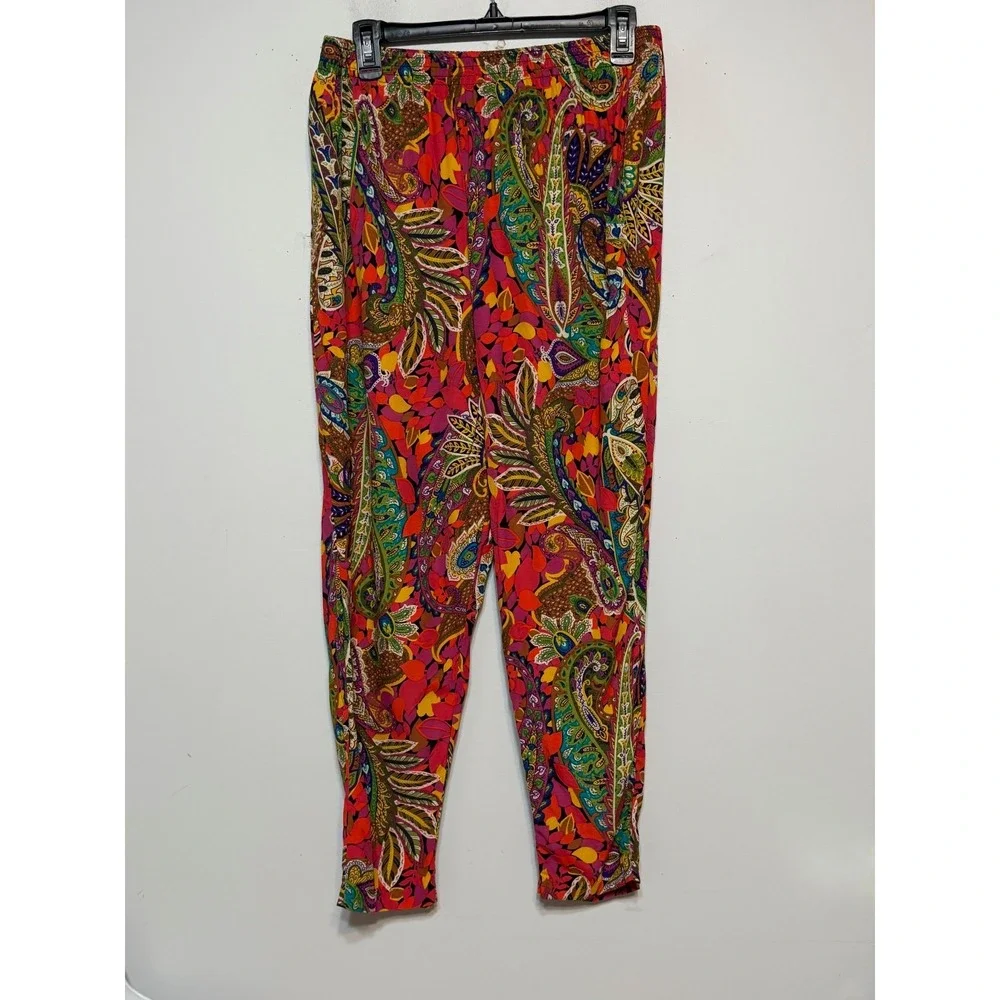 Vintage Diana Marco Boho Paisley Outfit Set Womens Size 16 Dopamine Festival